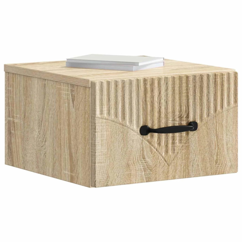 Mobiletto da notte a muro Rovere Sonoma 34,5 x 33 x 20 cm 898939