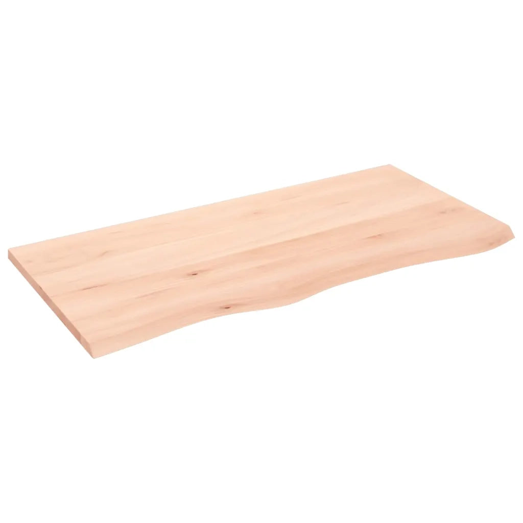 Piano per Tavolo | Superficie Tavolo | Piano Scrivania 100x50x2 cm in Rovere Massello Non Trattato