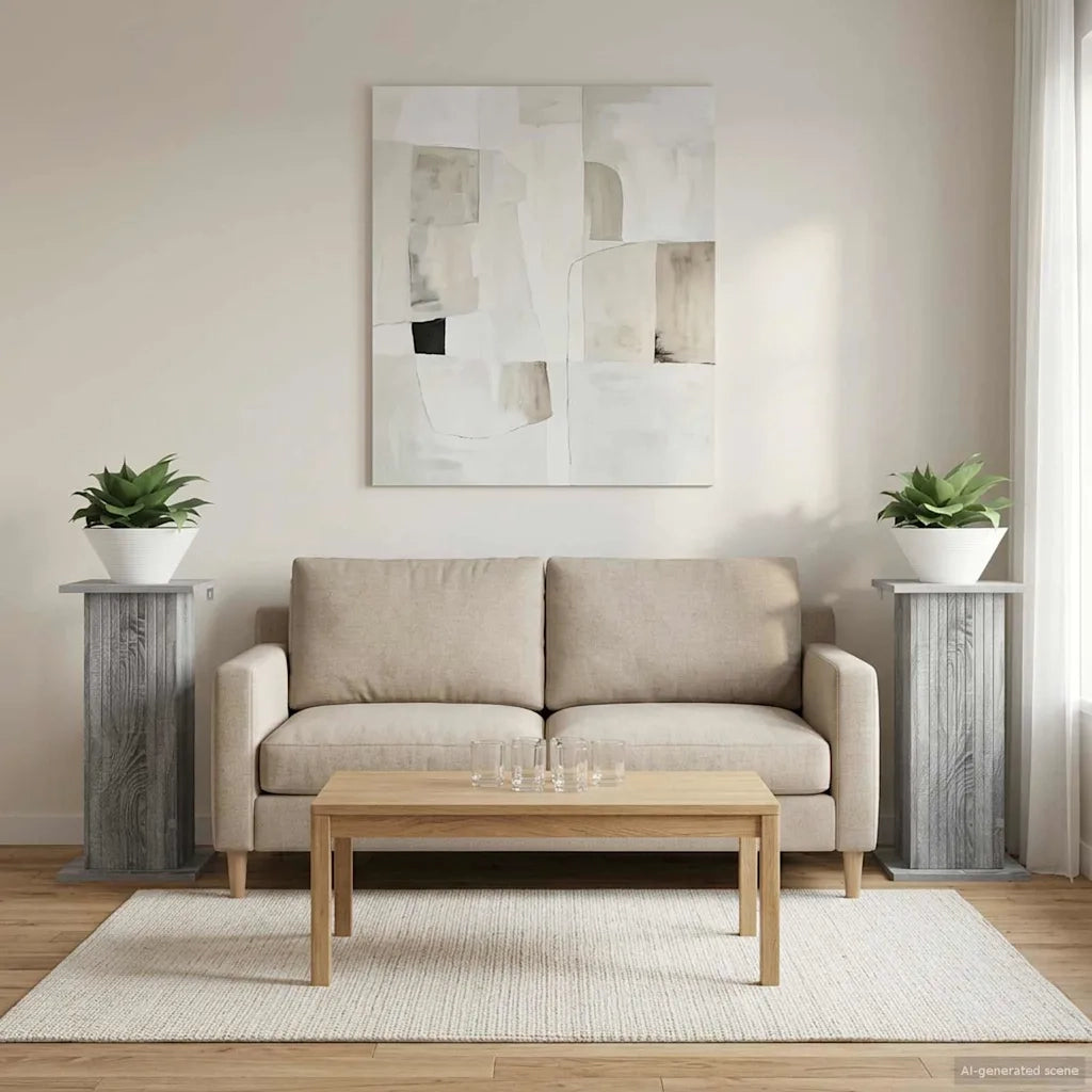 Supporto per piante 2 pz Grigio Sonoma 30,5 x 30 x 60,5 cm 899793