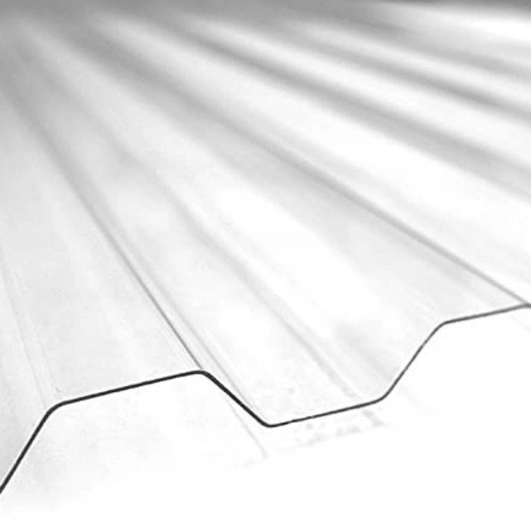 1 Lastra di Policarbonato Corrugato "SuperDur" GRECA 76/18 mm CLEAR 1060X2000mm con protezione UV