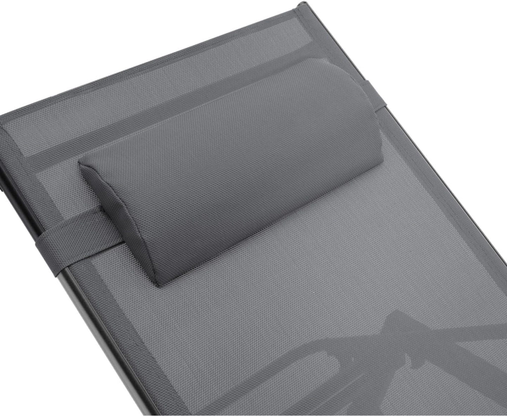 Set di 2 lettini da Giardino reclinabili in Alluminio Sintra Grigio Antracite e Nero