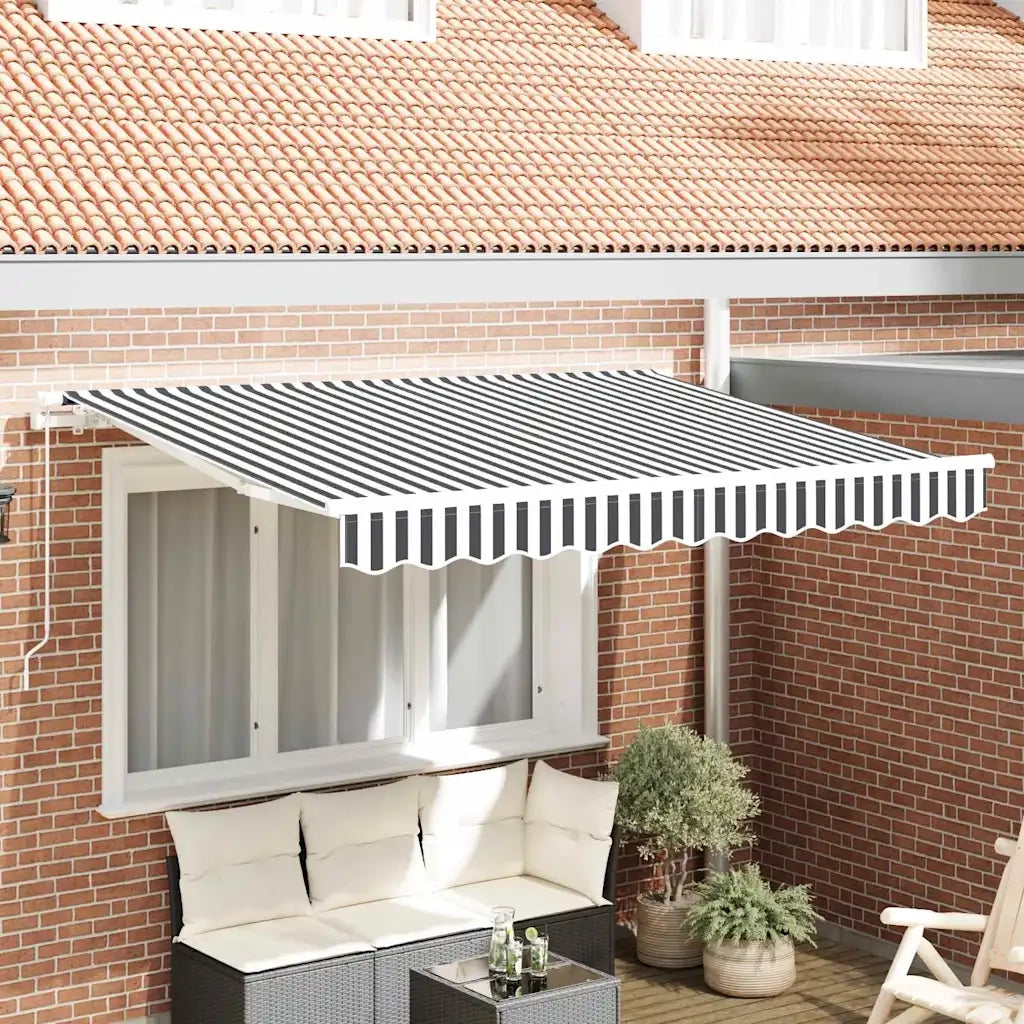 Telo di ricambio per tenda da sole Antracite e Bianco 2,5 x 2 m 42000470