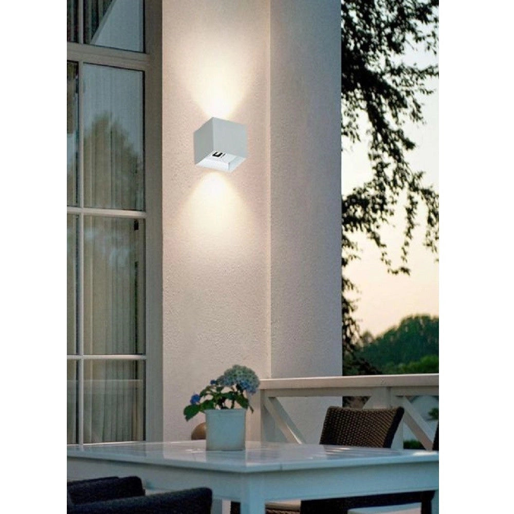 Trade Shop - Applique Da Parete 52 Led 22 W Per Esterno Doppia Emissione Luminosa Ip65 Es66-b - -bianco Caldo      -