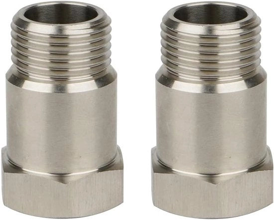 Adattatore di Sensore di Ossigeno, Set a 2 pezzi - Adattatore Universale per Luce di Avviso del Motore - Estensore di Sensore di Ossigeno con Isolatore - 35mm M18 * 1.5 - Per Sistemi di Scarico.