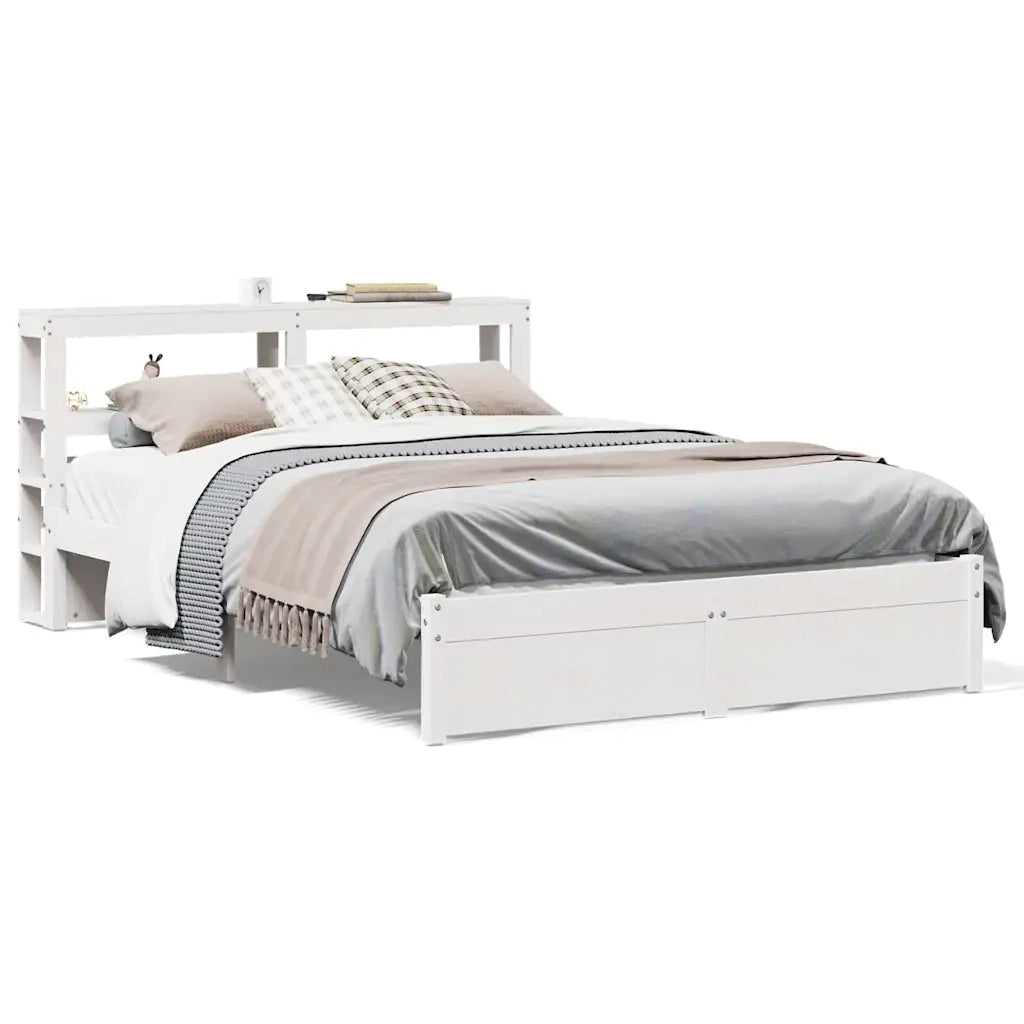 Giroletto con Testiera senza Materasso-Struttura Letto Bianco 120x200 cm 849284