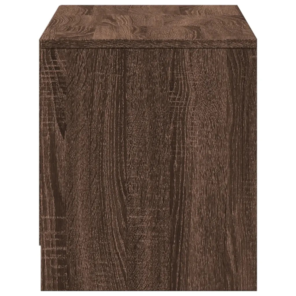Mobile Porta TV con LED Rovere Marrone 97x34x40 cm Truciolato