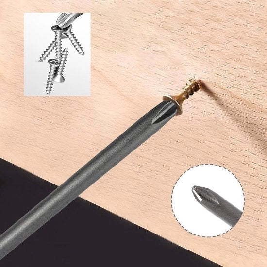 Set di Bit Magnetici per Viti S2 Acciaio - Strumento di Bit a Testa a Croce PH1 - Adatto per Grandi e Piccoli Apparecchi Elettrici