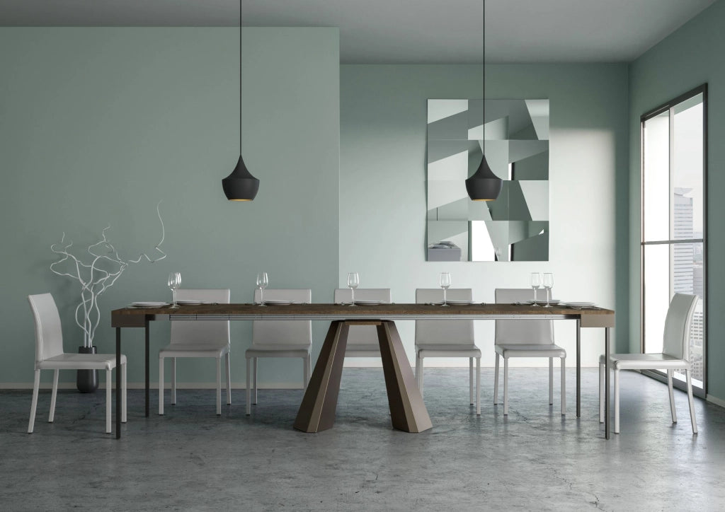 Consolle allungabile 90x40/300 cm Dianthus Evolution Noce telaio Orso
