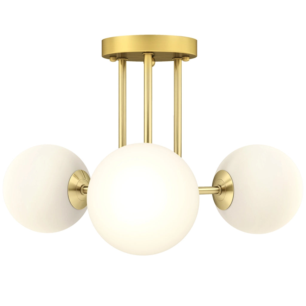 Plafonnier LED 3 luci ¨C zephmum ¨C 42x42x26.5 cm dorato