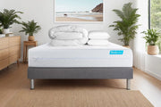 Pacchetto letto completo - Materasso 140x200cm + Box spring con doghe (kit) + 2 cuscini + Piumino - Biocare