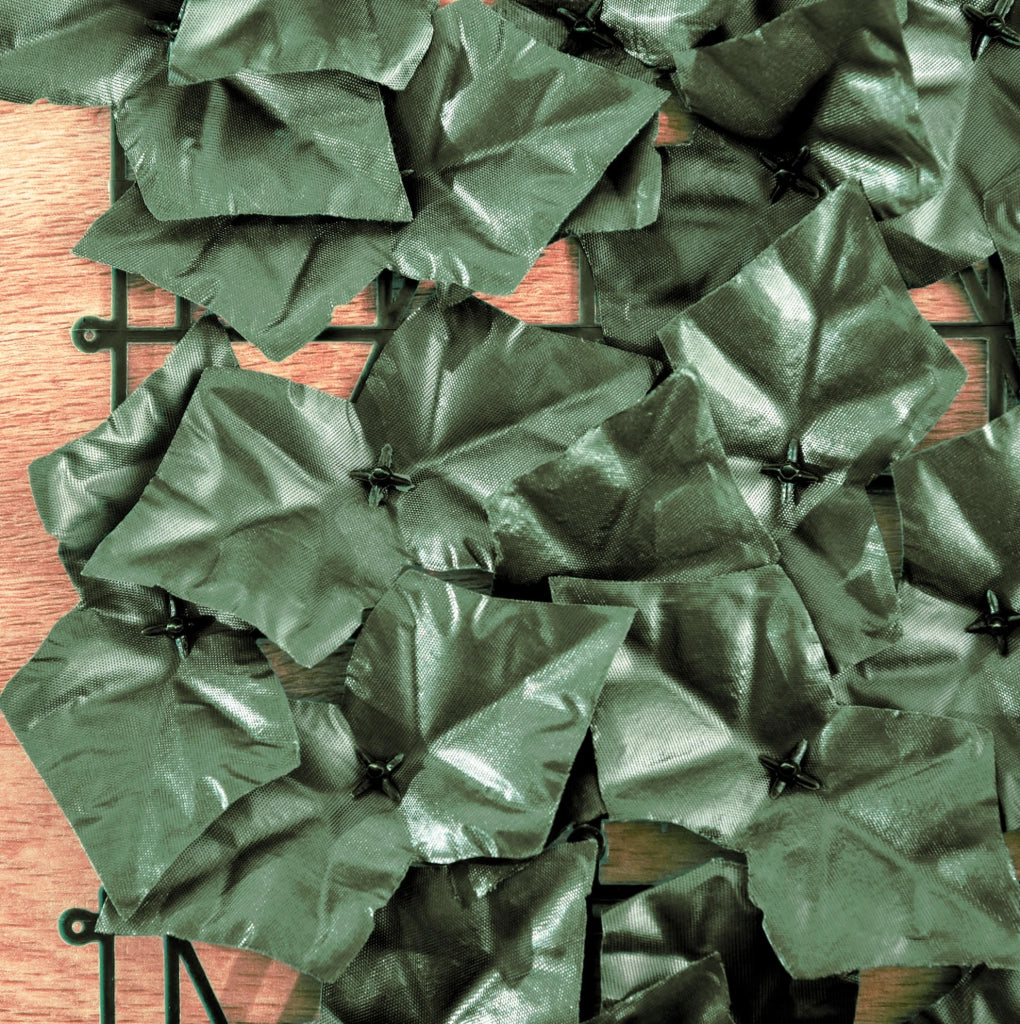 Siepe artificiale schermante 300 x 100 cm; verde scuro; in PE e tessuto