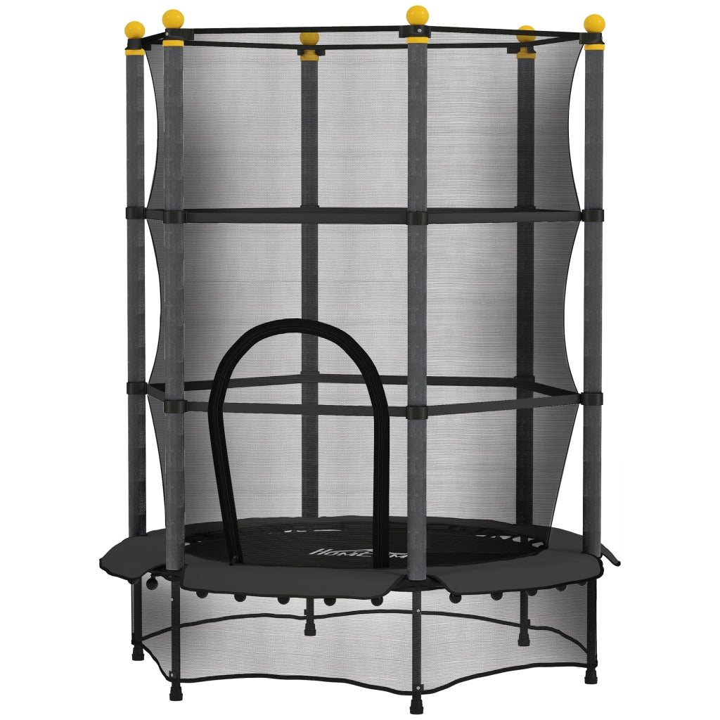 Trampolino per Bambini ¨C zephmum ¨C Nero, Acciaio, ?140 cm
