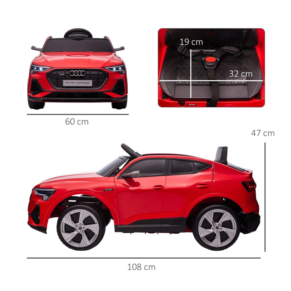 EasyComfort Macchina Elettrica per Bambini 3-5 Anni 12V con Telecomando, Auto con Luci e Musica, Velocità 3-8km/h, Luci e Musica, Rosso