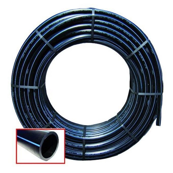 Tubo Polietilene Hd Nero-Blu Pn16 Uni-En1201 50 Mt Diametro mm. 32
