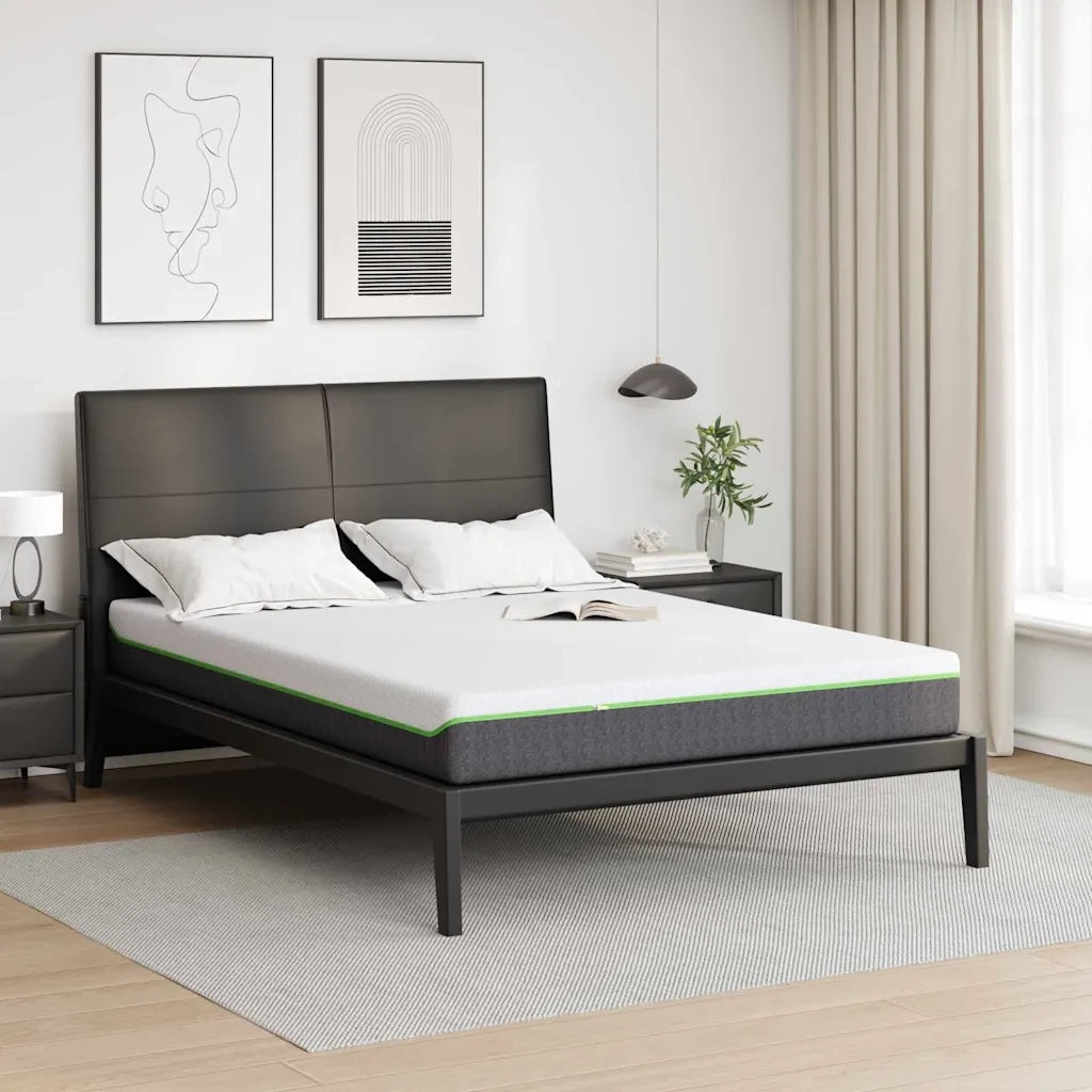Materasso-Materasso per letto Bianco e Grigio 140 x 200 cm Tessuto Jacquard 923532