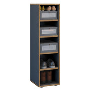 Super Scarpiera Legno H110 L30 P33 cm Armadio Porta Scarpe Salvaspazio con Ripiani Regolabili Colore Antracite