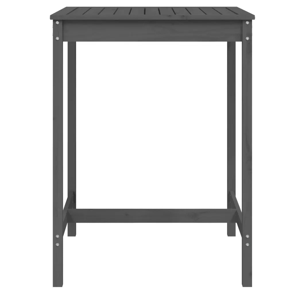 Tavolo da Giardino Grigio 82,5x82,5x110 cm Legno Massello Pino 824083