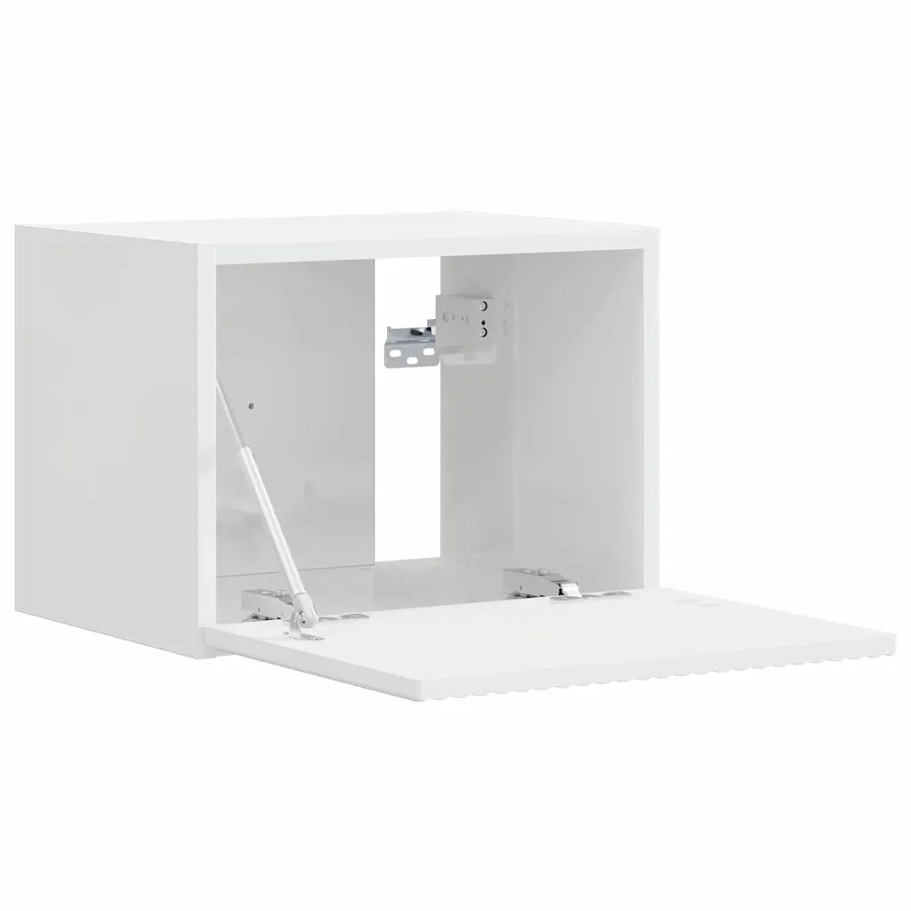 Mobile TV da parete 2 pcs Bianco Lucido 39 x 31 x 29,5 cm 892178