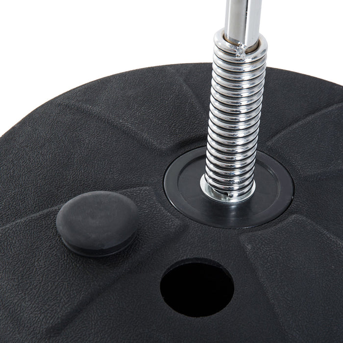 Punching Ball Sacco Boxe da Terra Altezza Regolabile 126-144 cm con Guantoni Nero