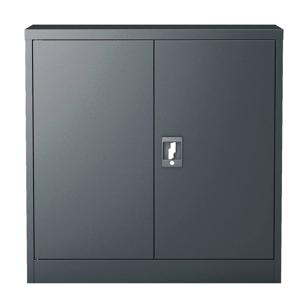 Armadio da ufficio armadietto da ufficio mobile contenitore per soggiorno ufficio camera da letto officina acciaio laccato 90 x 40 x 90 cm grigio scuro 03_0006322