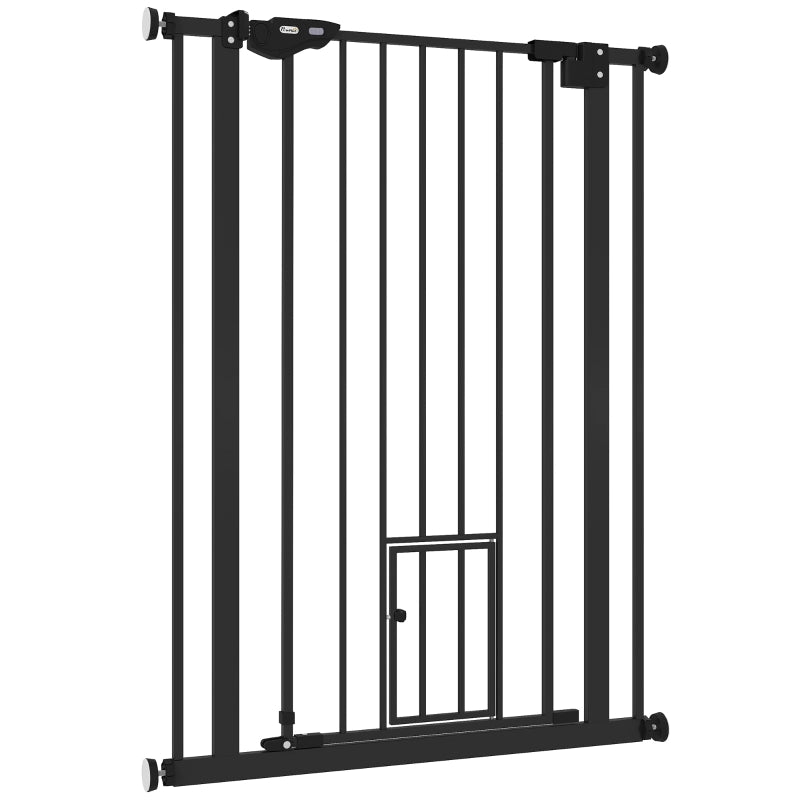 CANCELLO DI SICUREZZA PER ANIMALI 104 cm Acciaio Nero per aperture 74-80 cm