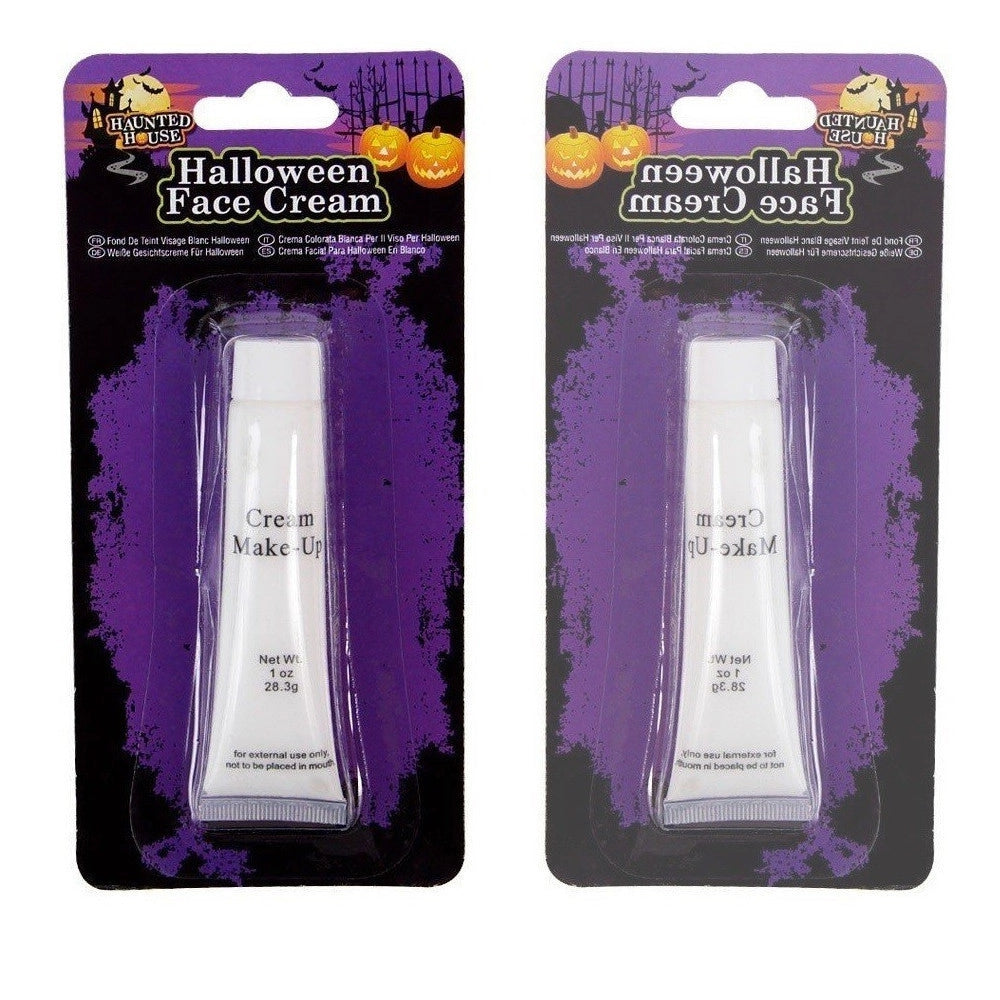 Trade Shop - Trucco Halloween Cerone Bianco Crema Make Up Halloween Carnevale -