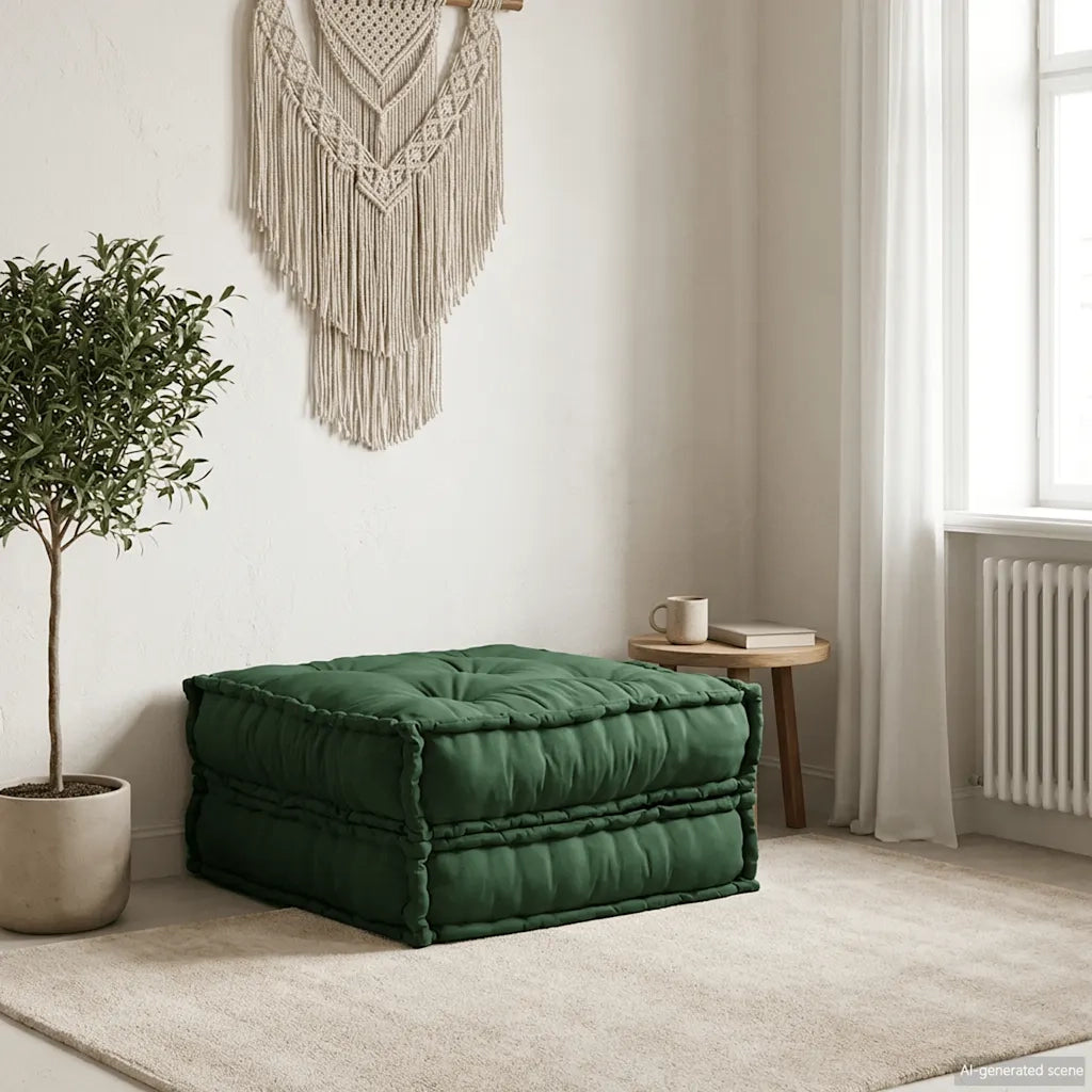 Divano Componibile Verde 70x70x36 in Tessuto 4019035