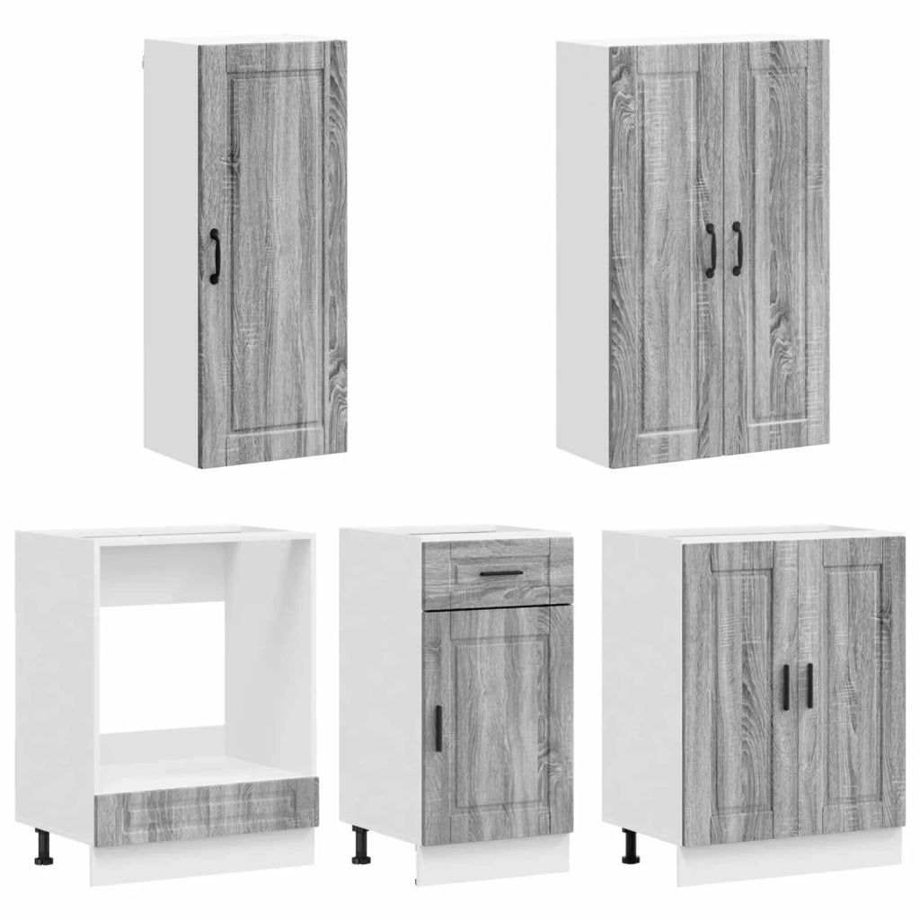 Unità Cucina PORTO 5 pcs Sonoma grigio Legno ingegnerizzato 3438291