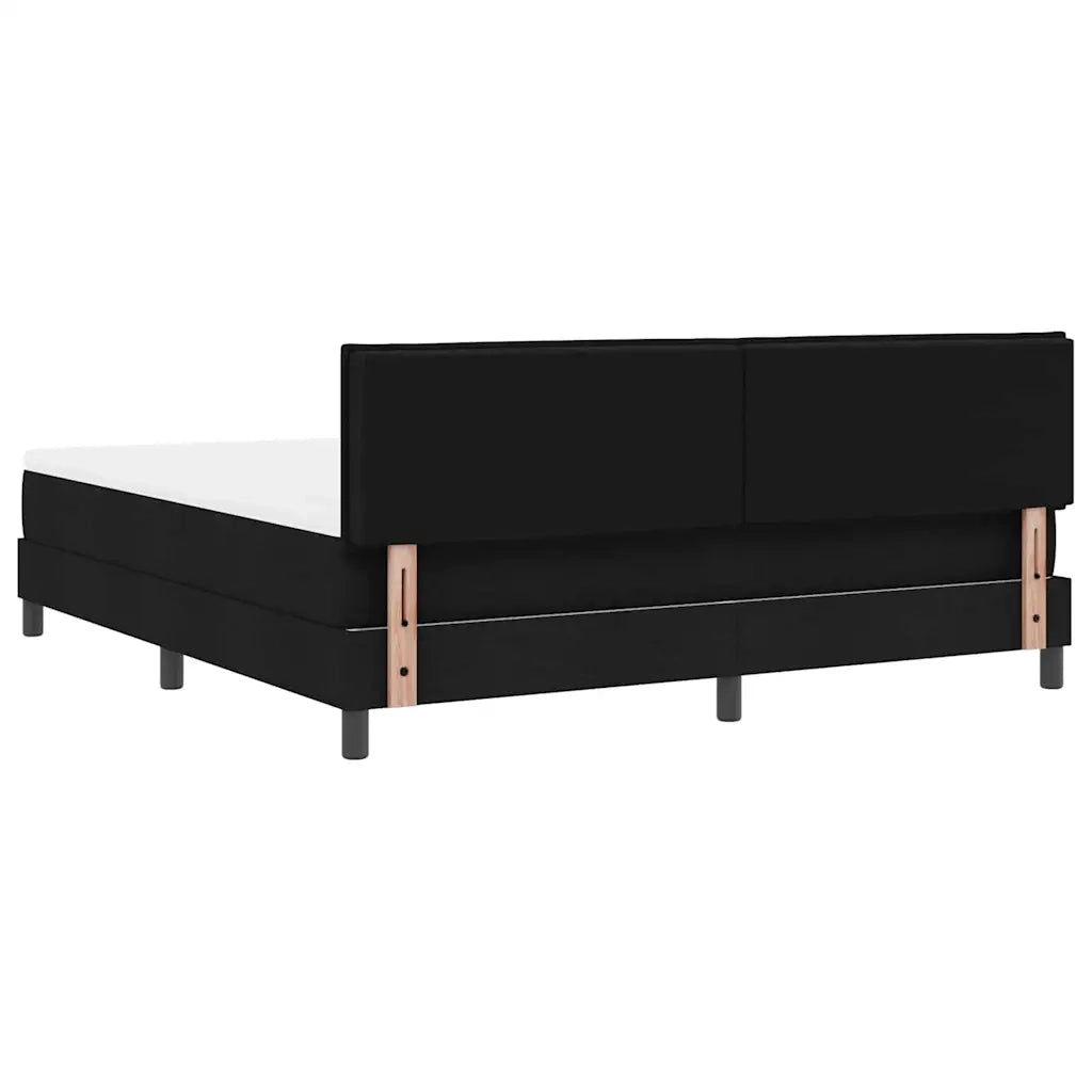 Letto a molle con materasso Nero 180 x 200 cm Tessuto 3338785