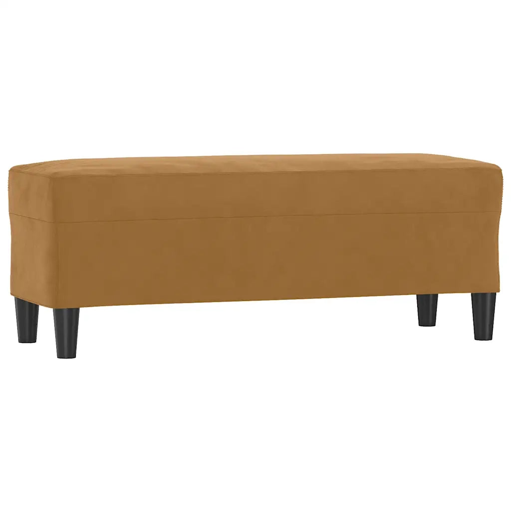 Panca marrone 100x35x41 cm in Velluto cod mxl 66439