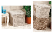 Pouf pieghevole in tessuto stampato trip 38 x 38 x 38 cm 2 Colori