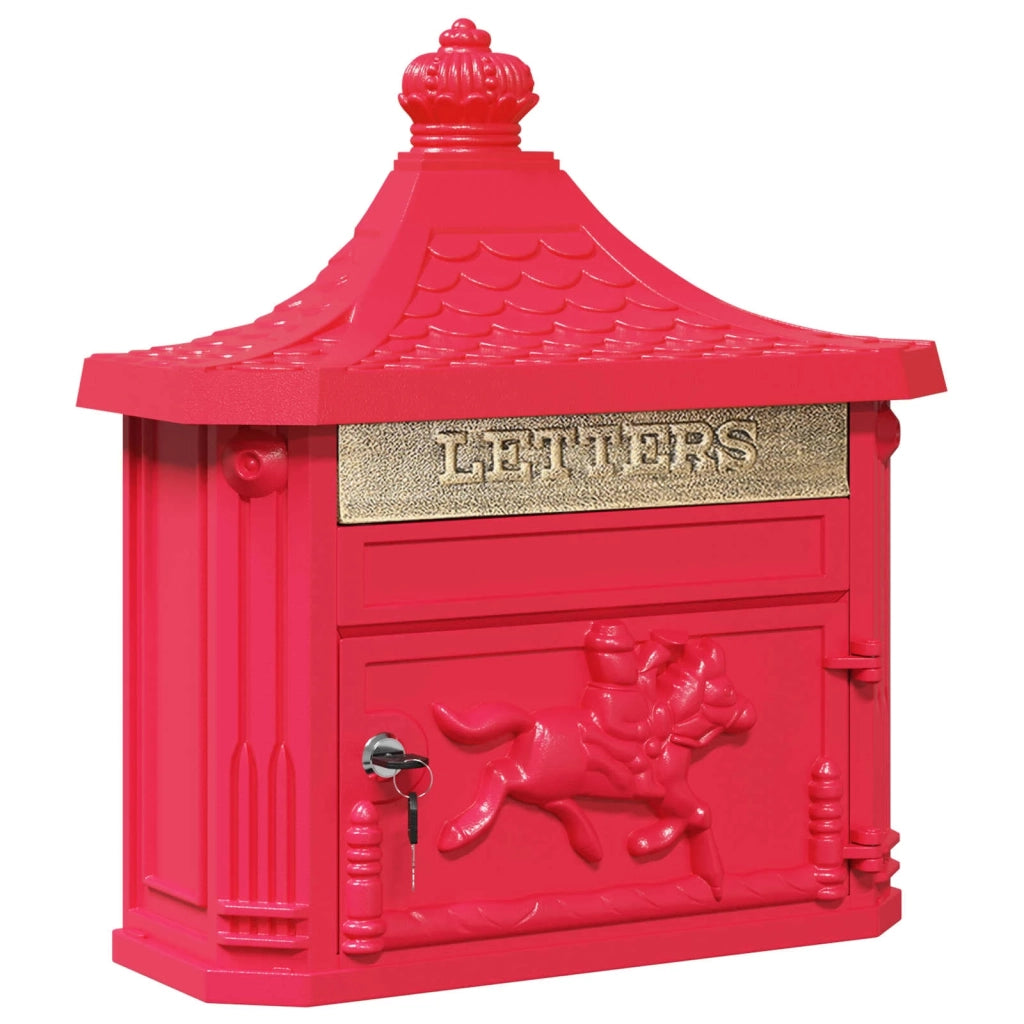 Cassetta Postale da Muro con porta Rosso 40,5 x 16 x 45 cm CFW1272613