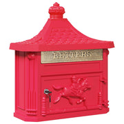 Cassetta Postale da Muro con porta Rosso 40,5 x 16 x 45 cm CFW1272613