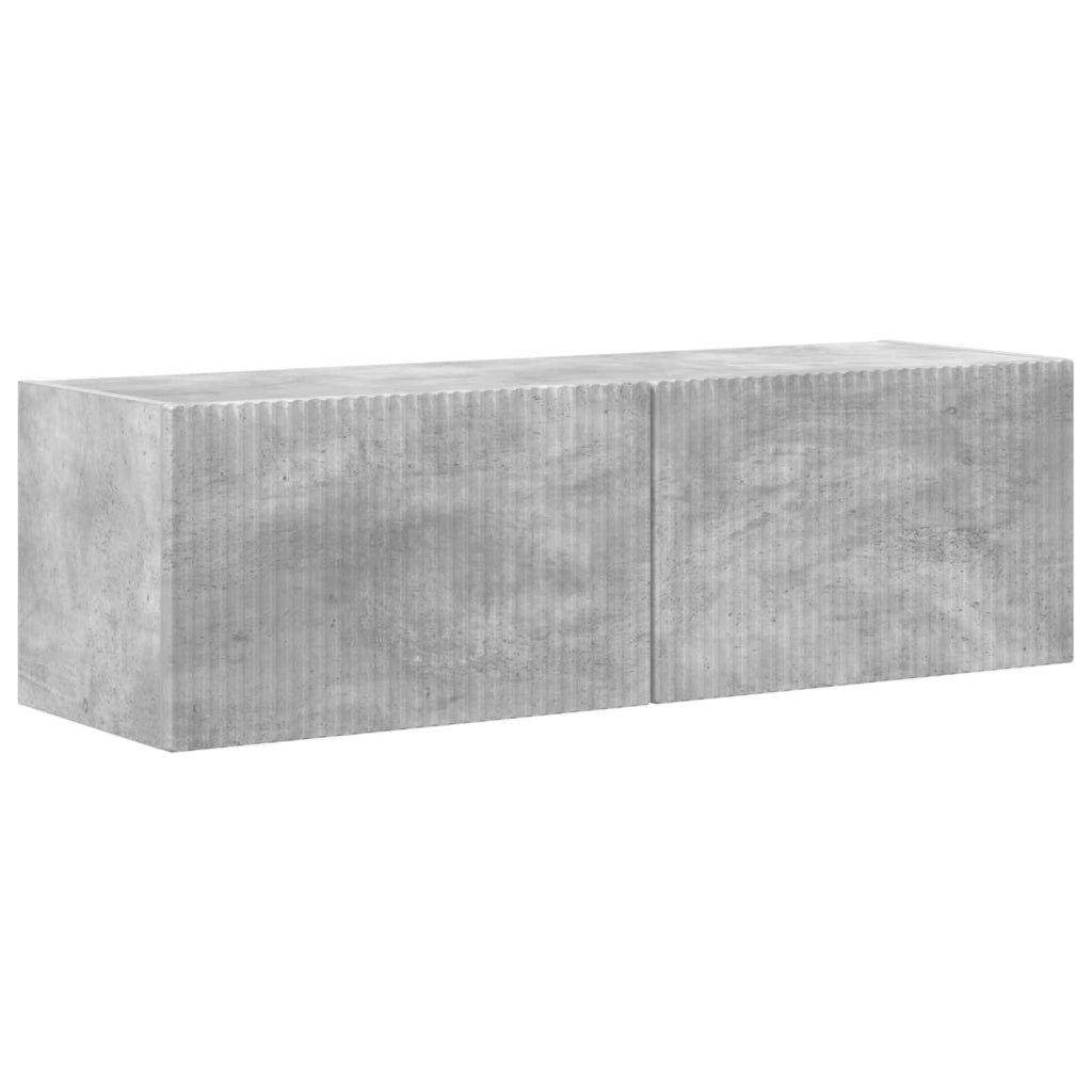 Mobile TV da parete moderno e pratico 31 x 29,5 x 100 cm elegante design modulare in cemento grigio 02_0056211