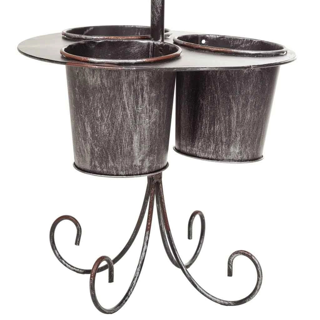 Ombrellone fioriera in metallo 32,5x32,5x49h