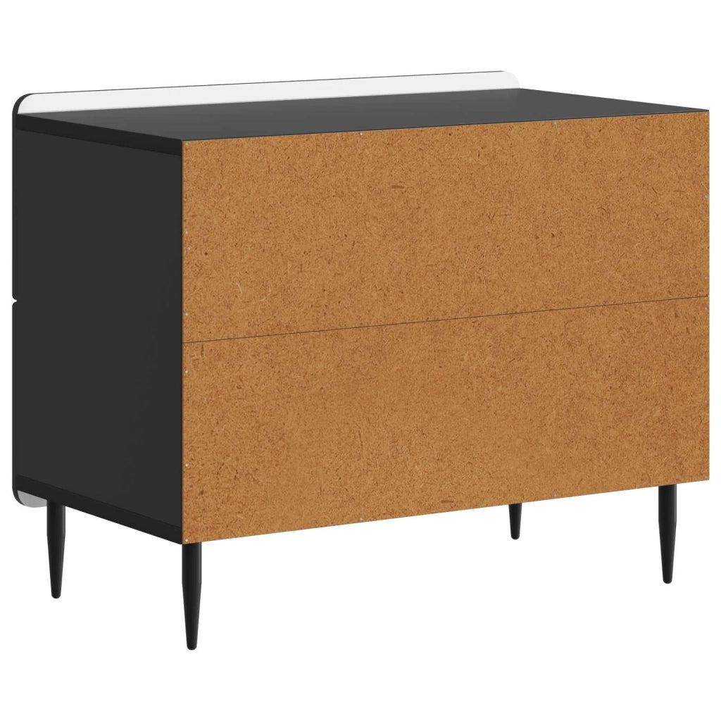 Armadio da Notte Nero 62 x 34,5 x 49,5 cm Legno ingegnerizzato