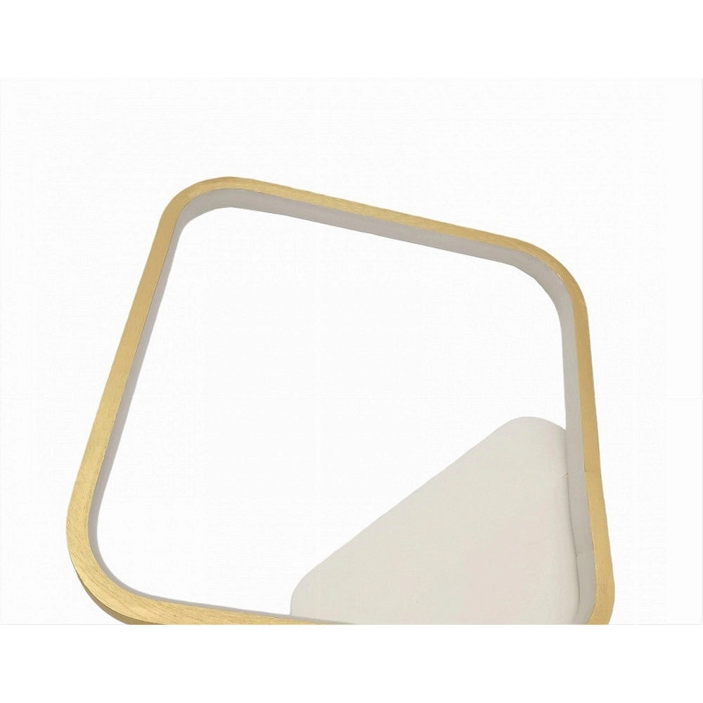 Trade Shop - Applique Da Parete Led 12w Quadrato Oro Lampada Moderno Minimal Luce 6500k 71286 -
