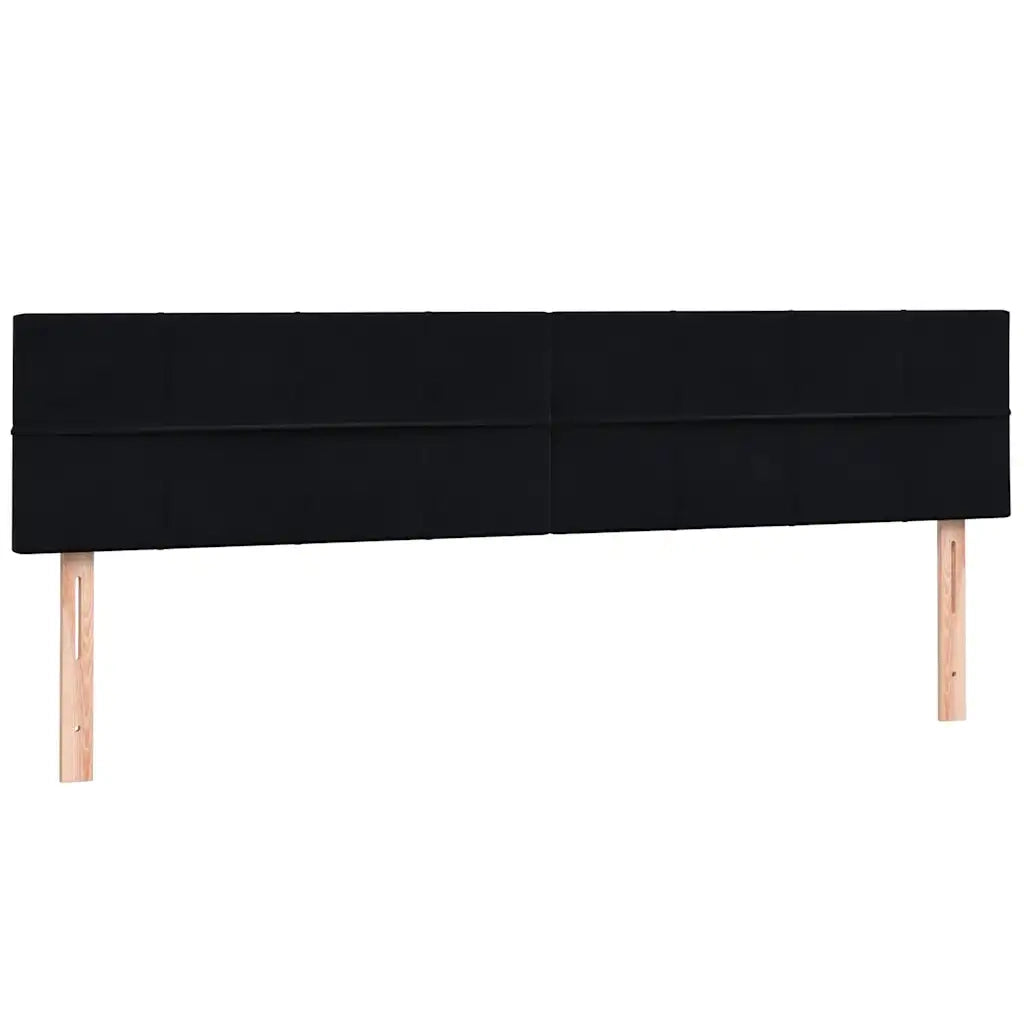 Giroletto a Molle con Materasso Nero 200x220 cm in Velluto 3316277