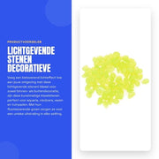 Pietre luminose - 100 pezzi - Decorazioni decorative - Fluorescenti - Riciclabili - Decorazione indoor/outdoor