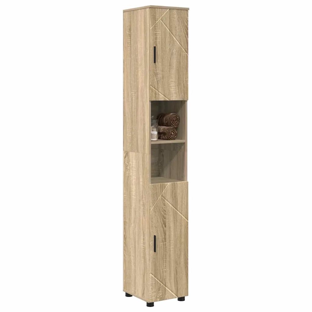 Mobile da Bagno con porta Rovere Sonoma 30 x 35 x 192 cm 883336