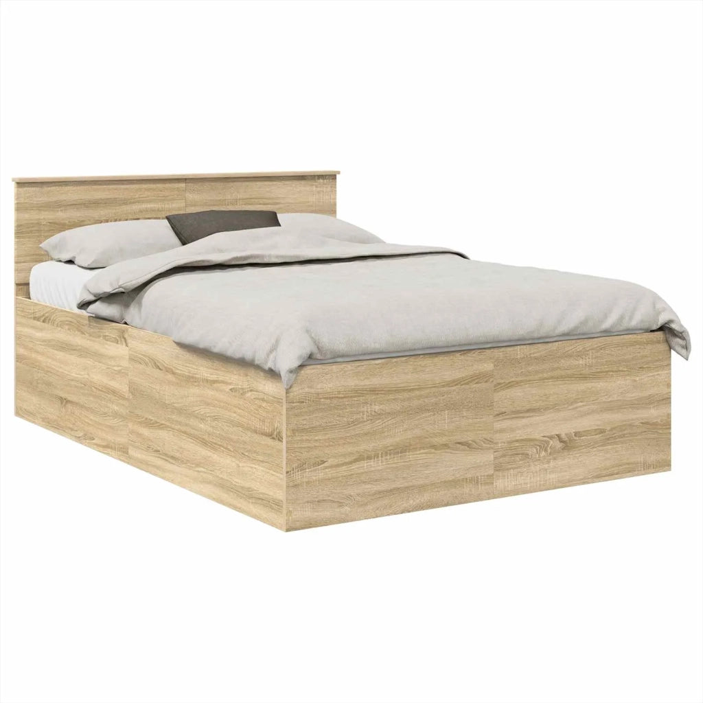 Struttura del letto con testiera Rovere Sonoma 150 x 200 cm 3408566