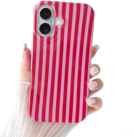 Telefonomo con protezione shock - Copertura per iPhone 17 - Materiale TPU - Design sottile - Disegno a strisce - Per donne/ragazze - Protezione per cellulare
