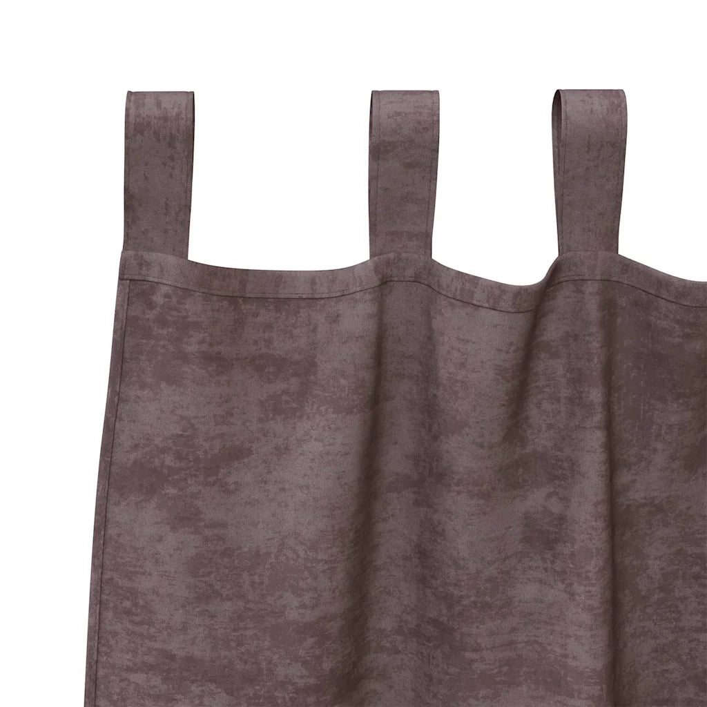Tende in Velluto con tende 2 pcs Marrone 140 x 140 cm Velluto 4107728