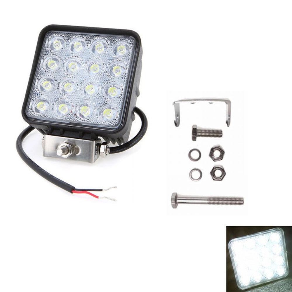Trade Shop - 4x 48w Led Luce Faro Lampada Da Lavoro Faretto Auto Barca Camion Klw Suv 12v 24v -