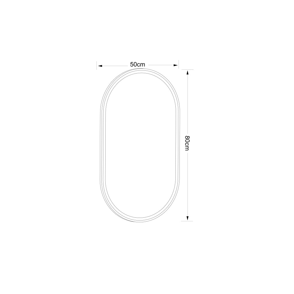 Specchio luminoso da bagno con controllo touch antiappannamento e 3 tonalità di luce in vetro nero 60 × 90 × 12 cm
