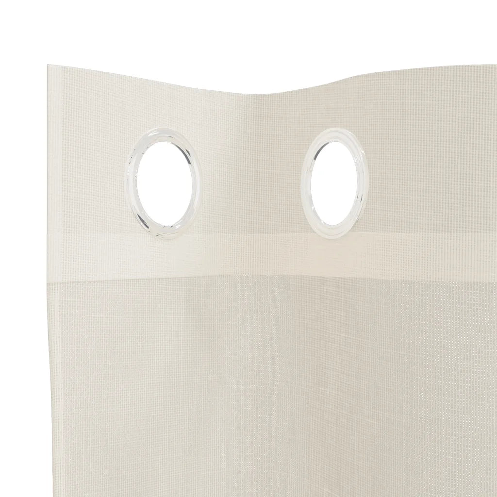 Tende in Voile con Occhielli 2 pz Crema 140x140 cm 4102071