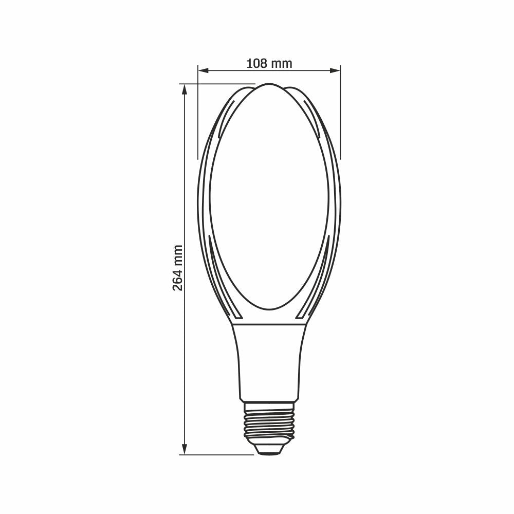 Lampadina LED industriale A108 50W E27 5400lm 4000K Videx