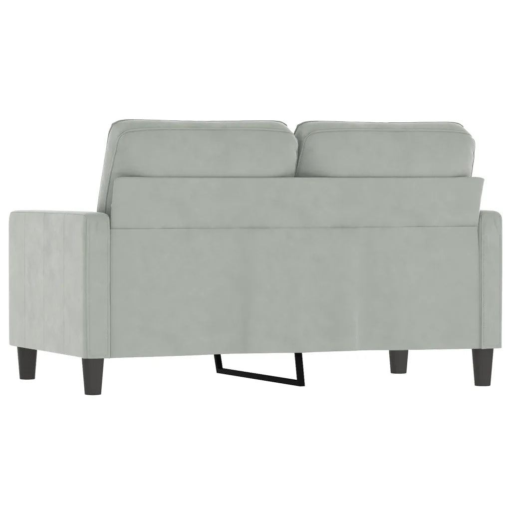 Divano a 2 Posti Grigio Chiaro 120 cm in Velluto 359189