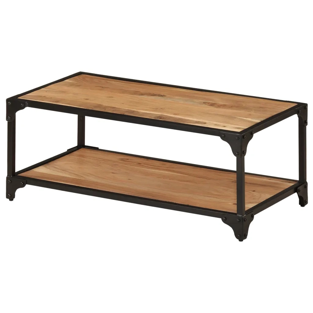 Tavolino da Salotto 90x45x35 cm in Legno Massello di Acacia cod mxl 16789