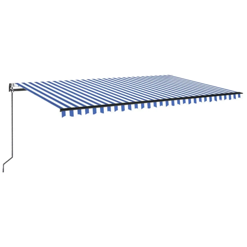 vidaXL Tenda da Sole Retrattile Automatica 500x350 cm Blu e Bianca